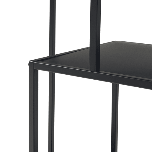 Estantes de Prateleiras Reisjärvi de 4 níveis em aço 115x75x35cm - Preto mate en.casa