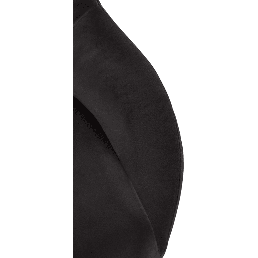Taburete de bar Milet de terciopelo Negro 48X47X85 cm
