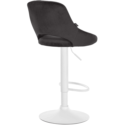 Taburete de bar Milet de terciopelo Negro 48X47X85 cm