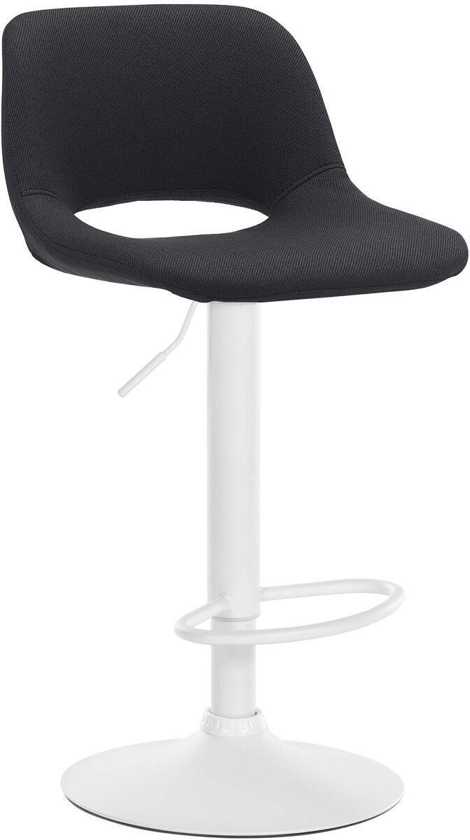 Taburete de bar camden en tela negro 46x42x86 cm