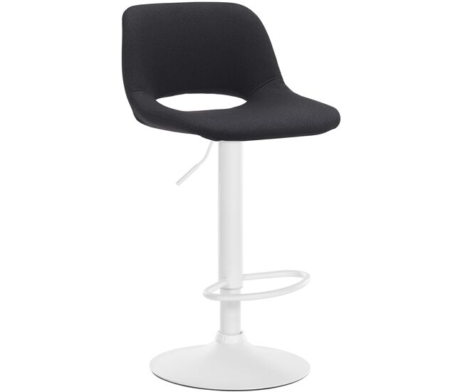 Taburete de bar camden en tela negro 46x42x86 cm