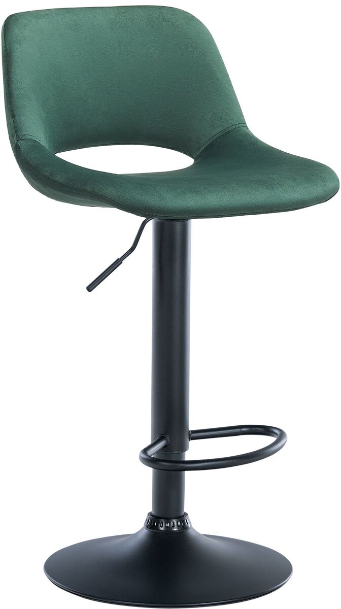 Taburete de bar camden en terciopelo verde 46x42x86 cm