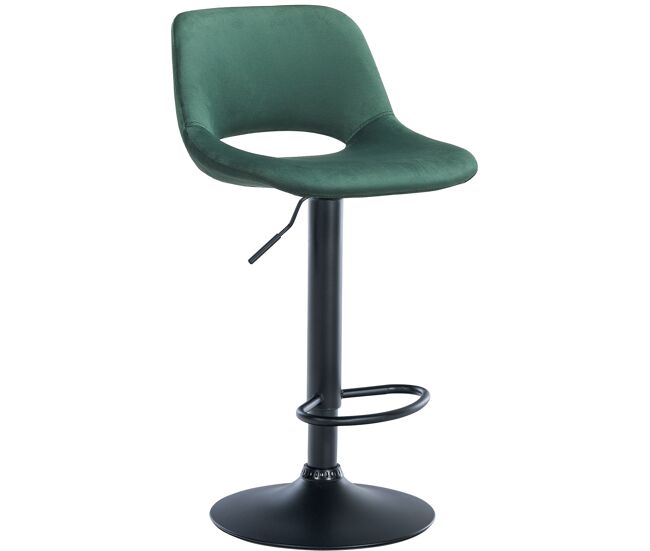 Taburete de bar camden en terciopelo verde 46x42x86 cm