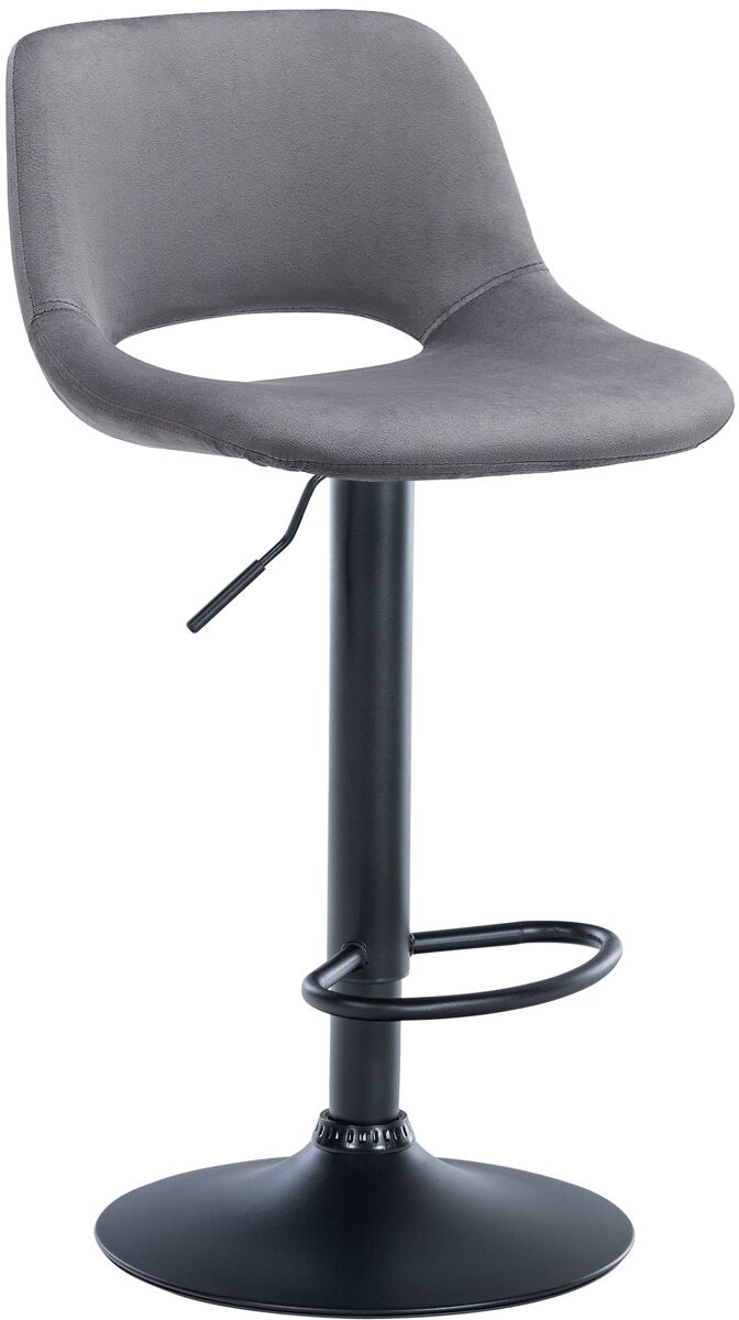 Taburete de bar camden en terciopelo gris oscuro 46x42x86 cm