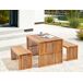 Beliani Mesa de jardín SULZANO Beliani Mesa de jardín SULZANO Madera Clara
