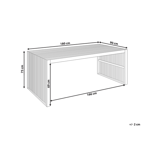 Mesa de refeição de jardim SULZANO 180 cm 90 cm Madeira de acácia Castanho