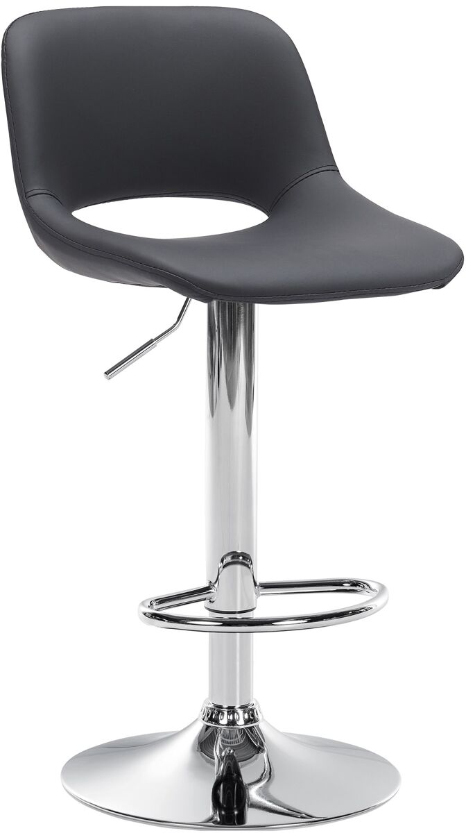 Taburete de bar camden en polipiel simil cuero negro 46x42x86 cm