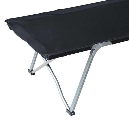 Outsunny Cama de Campismo Dobrável de Tela Oxford 600D com Estrutura Metálica Suporta até 136 kg para Praia e Caminhadas 193x64x40 cm Preto