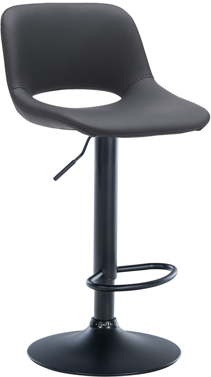 Taburete de bar camden en polipiel simil cuero negro 46x42x86 cm