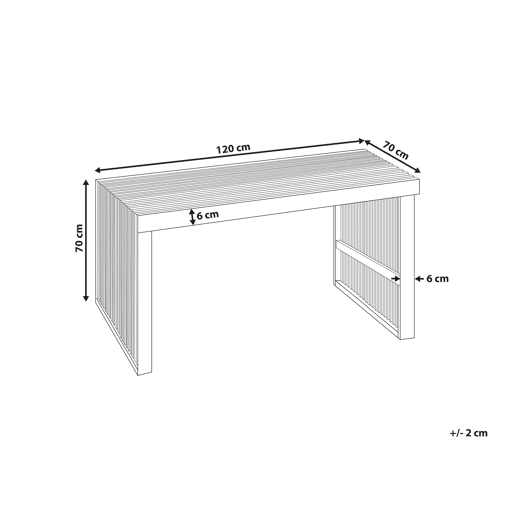 Mesa de refeição de jardim BELLANO 70 cm 120 cm Madeira de acácia Castanho
