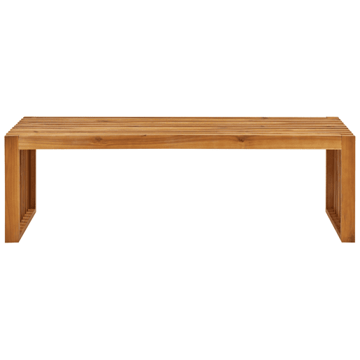 Conjunto de 2 bancos de jardim SULZANO 150 cm Madeira de acácia Castanho