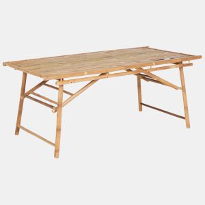 Mesa de refeição de jardim TINDARI 180 cm 90 cm Madeira de bambu Castanho claro