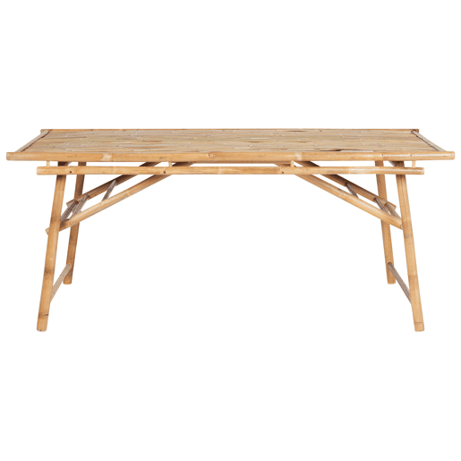 Mesa de refeição de jardim TINDARI 180 cm 90 cm Madeira de bambu Castanho claro