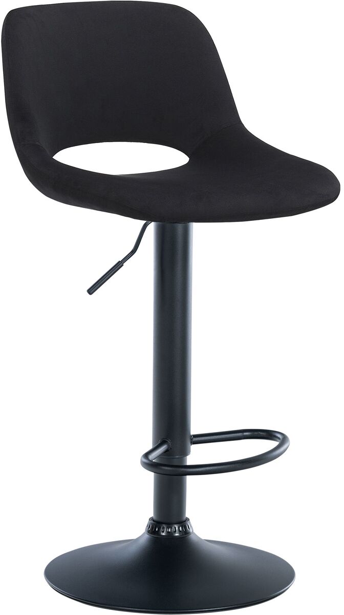 Taburete de bar camden en terciopelo negro 46x42x86 cm