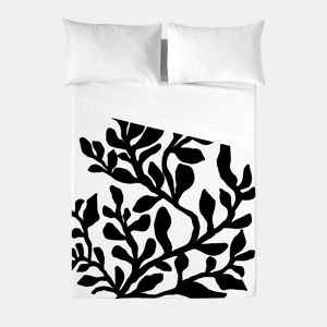 NATURALS - Conjunto de folhas impressas de 4 peças Cama 180 - Algodón Extra Suave - Inclui lençol de cima + 2 fronhas + lençol de baixo - NIOBE