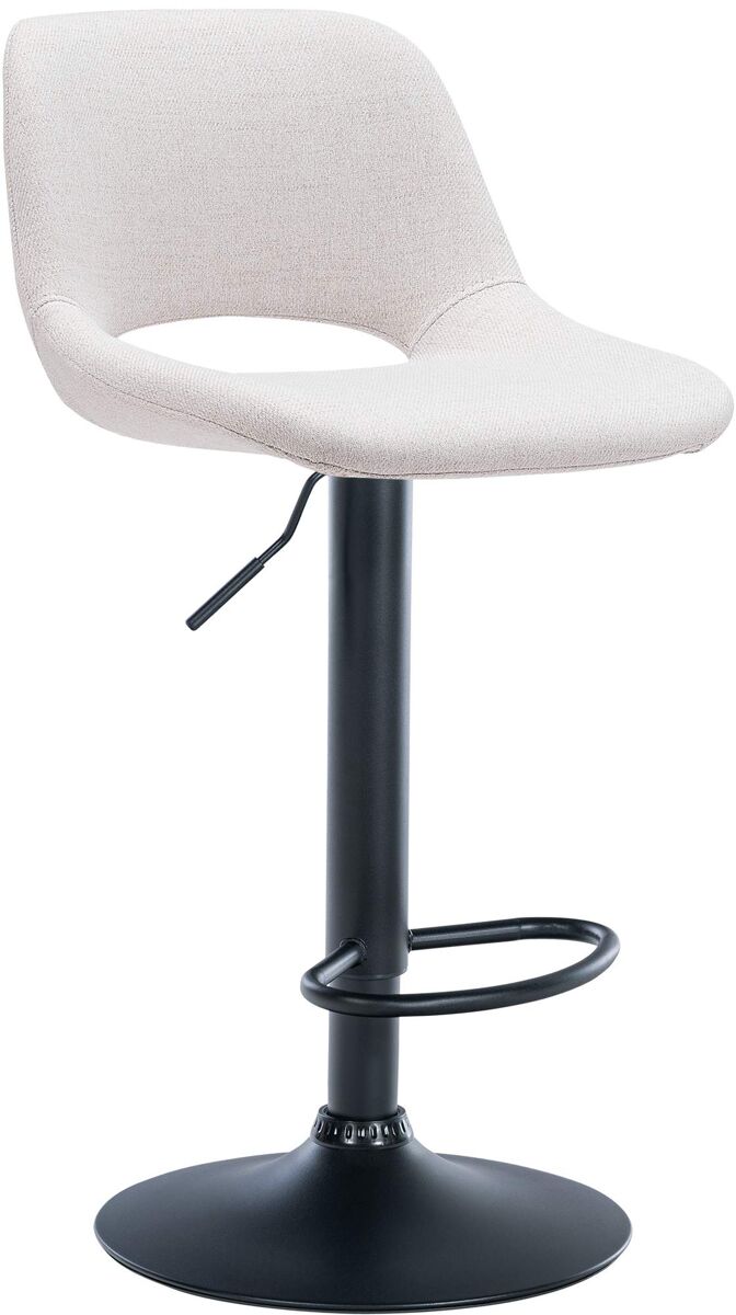 Taburete de bar camden en tela crema 46x42x86 cm
