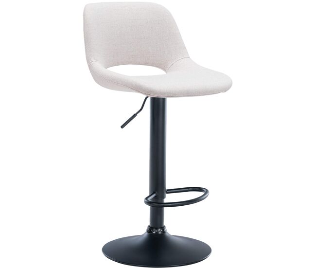 Taburete de bar camden en tela crema 46x42x86 cm