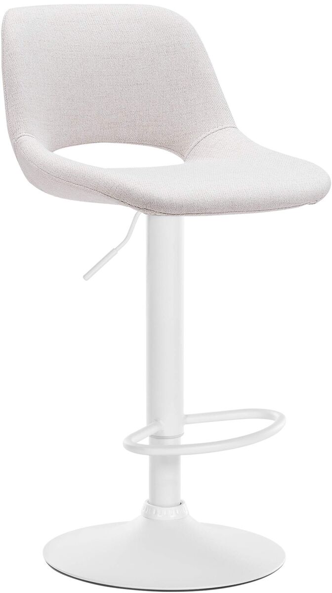 Taburete de bar camden en tela crema 46x42x86 cm
