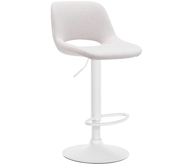 Taburete de bar camden en tela crema 46x42x86 cm