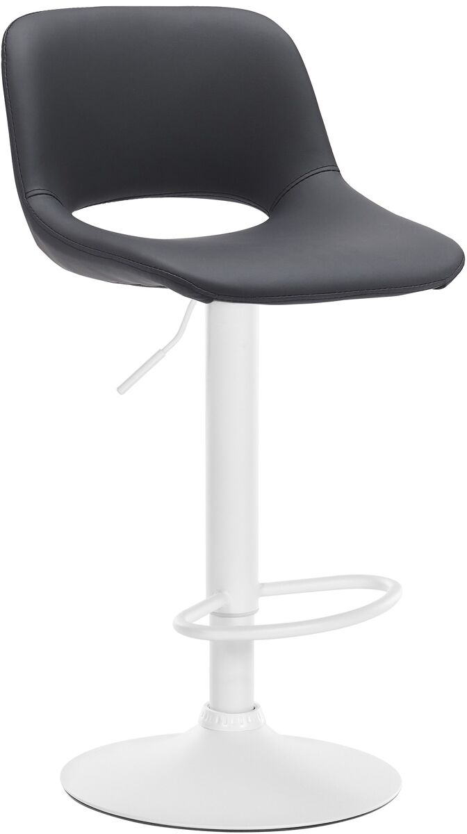 Taburete de bar camden en polipiel simil cuero negro 46x42x86 cm