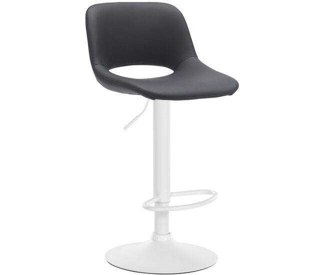 Taburete de bar camden en polipiel simil cuero negro 46x42x86 cm