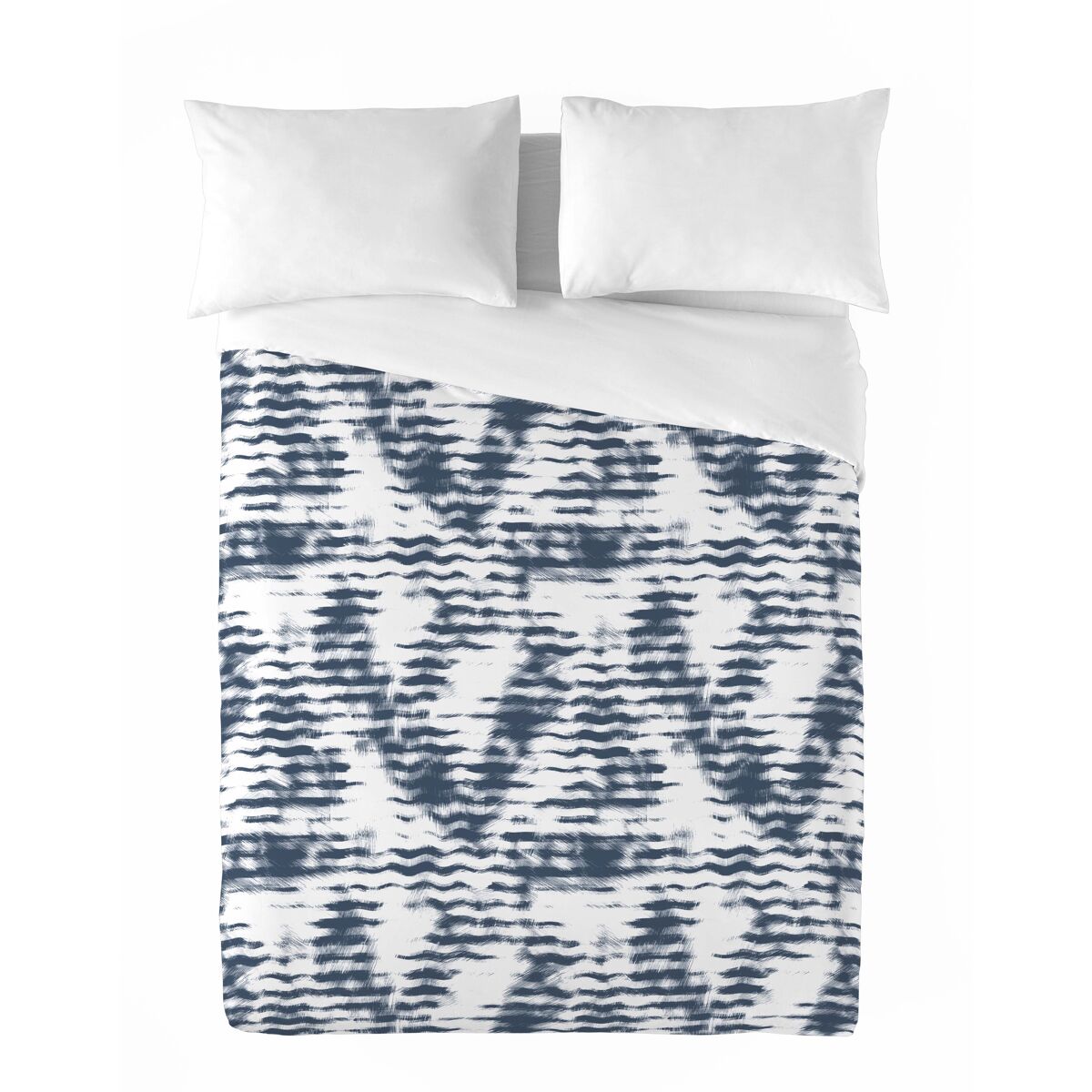 Sandal - funda nórdica estampada cama 150 - algodón extrasuave - incluye 2 fundas de almohada - waves blue