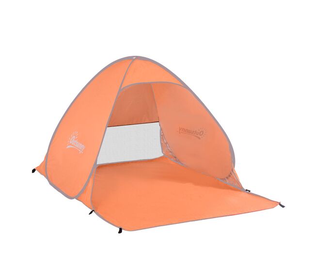 Outsunny tienda de playa para 2-3 personas pop-up instantánea y portátil con ventanas tipo refugio tienda de campaña para playa picnic camping con
