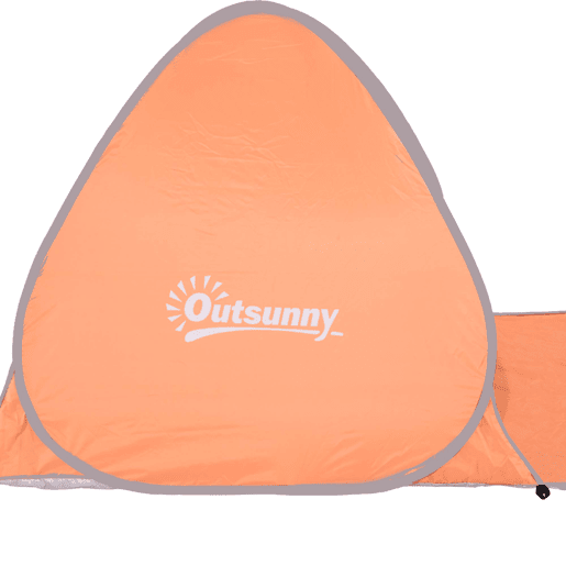 Outsunny Tenda Pop-up Instantâneo e Portátil com Janelas Protetoras para Piquenique, Praia e Camping com Proteção UV Laranja