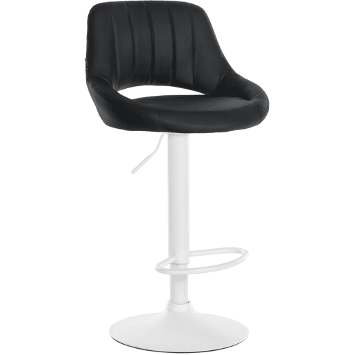 Taburete de bar Milet en polipiel Simil cuero Negro 48X47X85 cm