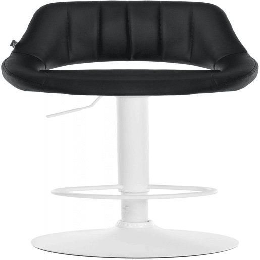 Taburete de bar Milet en polipiel Simil cuero Negro 48X47X85 cm
