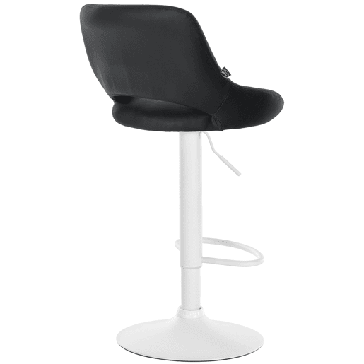 Taburete de bar Milet en polipiel Simil cuero Negro 48X47X85 cm