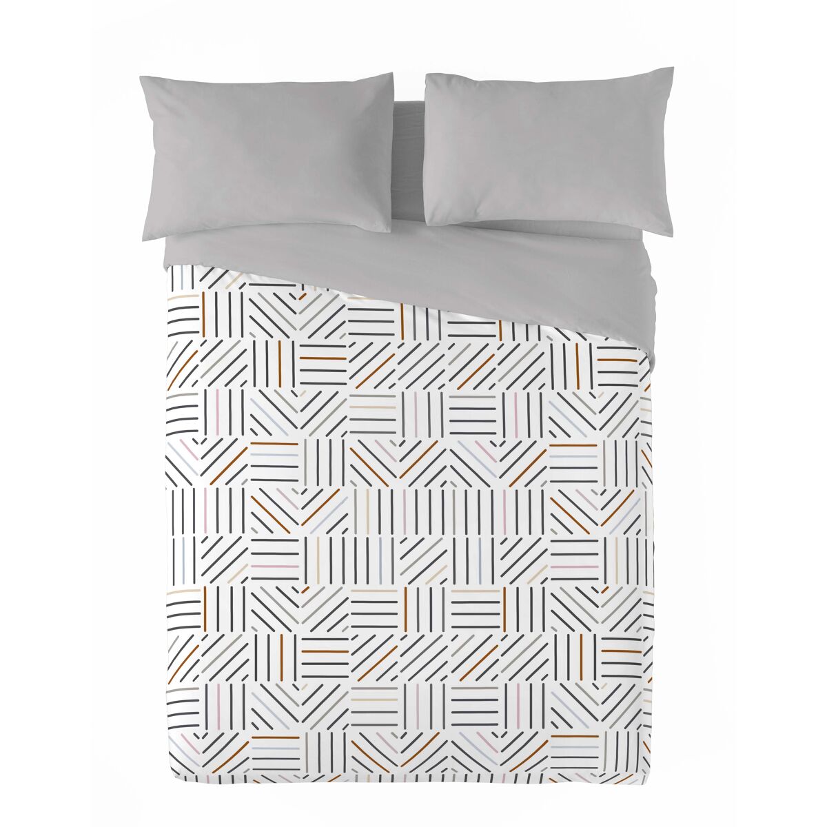 Sandal - funda nórdica estampada cama 150 - algodón extrasuave - incluye 2 fundas de almohada - trames único