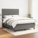 Cama box spring Rayas verticales 140x200 Cama box spring Rayas verticales 140x200 Azul