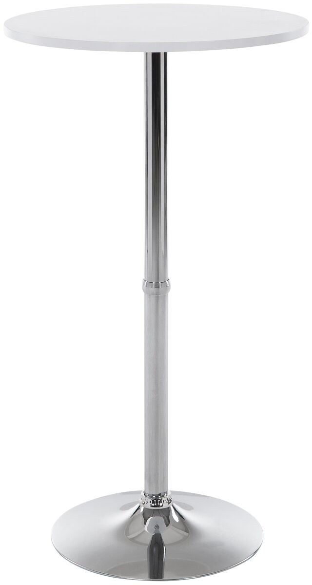 Mesa alta de bar con tablero redondo madera blanco ø 60 cm