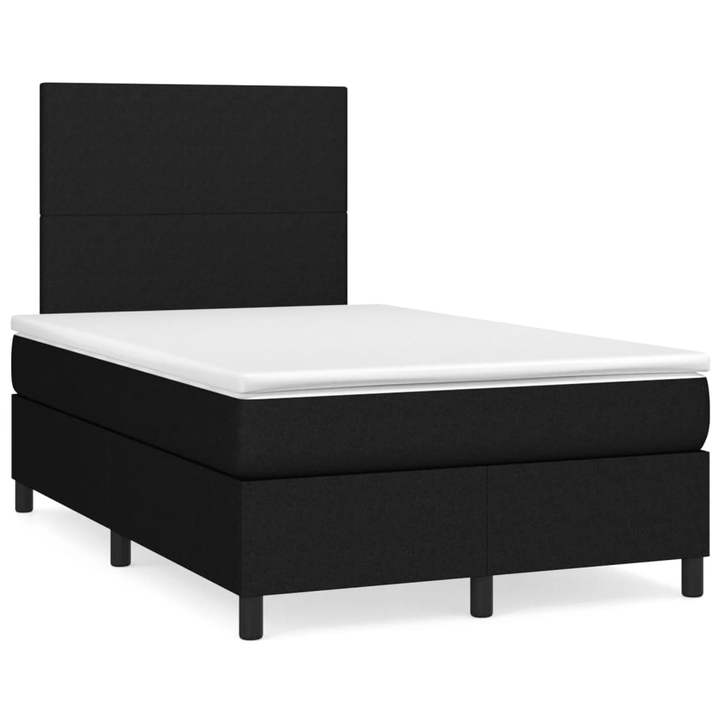 Cama box spring Diseño plano 120x200 Negro