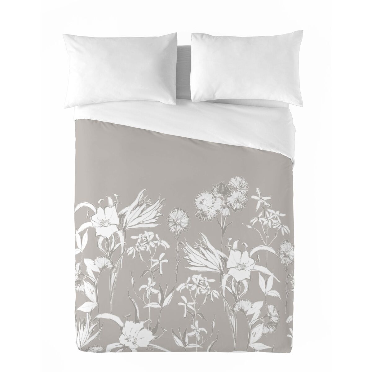 Funda Nórdica Estampada de Algodón Extrasuave ZURI DARK STONE 