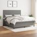 Cama box spring Diseño plano 160x200 Cama box spring Diseño plano 160x200 Gris Claro
