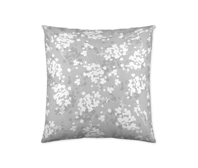 Sandal - funda de cojin estampado - sin relleno - 50x50 cm - algodón extra suave - fabricado en españa - soft leaves gris