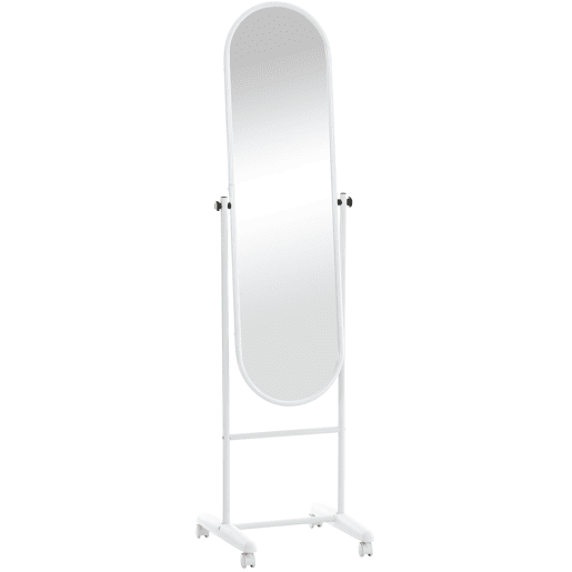 Espejo de pie Nane Oval Madera Blanco 42X40X155 cm
