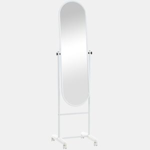 Espejo de pie Nane Oval Madera Blanco 42X40X155 cm