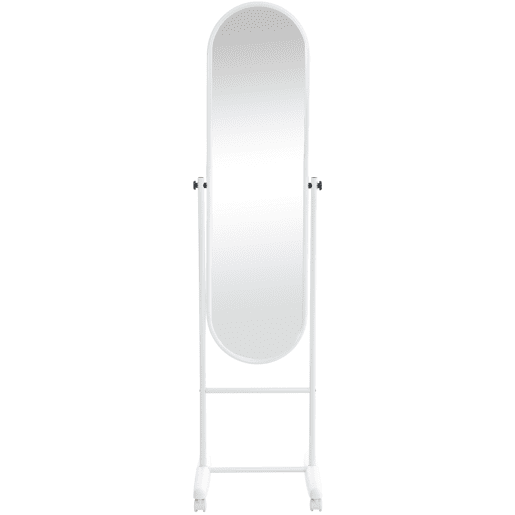 Espejo de pie Nane Oval Madera Blanco 42X40X155 cm