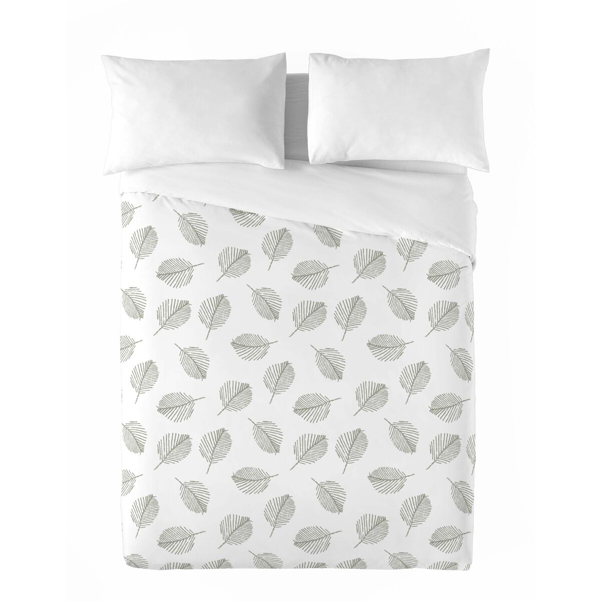 Sandal - funda nórdica estampada cama 135 - algodón extrasuave - incluye  1 funda de almohada - jaho sage