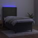Cama box spring colchón y LED terciopelo - Diseño plano 90x190 Cama box spring colchón y LED terciopelo - Diseño plano 90x190 Gris Oscuro