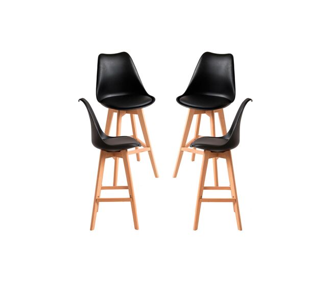 Pack 4 taburetes synk - negro