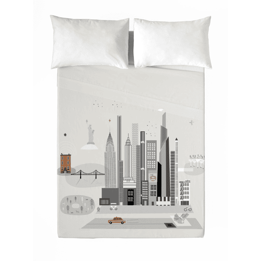 HACIENDO EL INDIO - Conjunto de Lençóis Impressos Cama 3 Peças 150 - Algodão extra macio - Inclui lençol plano + 2 fronhas - NYC