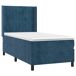 Cama box spring colchón y LED terciopelo - Rayas verticales 90x200 Cama box spring colchón y LED terciopelo - Rayas verticales 90x200 Azul