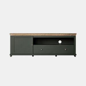 Móvel TV 1 porta 1 gaveta 181 cm Martin Verde e Madeira