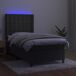 Cama box spring colchón y LED terciopelo - Botones 80x200 Cama box spring colchón y LED terciopelo - Botones 80x200 Azul