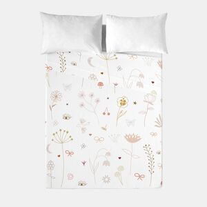 HACIENDO EL INDIO - Conjunto de Lençóis Impressos Cama 2 Peças 135 - Algodão extra macio - Inclui lençol plano + 1 fronha - FLOWERS CHAO