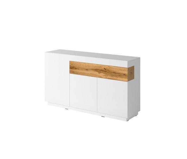 Bufé 3 puertas 1 cajón andrea blanco y madera